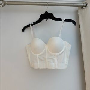 Elegant White Women's Bustier Top